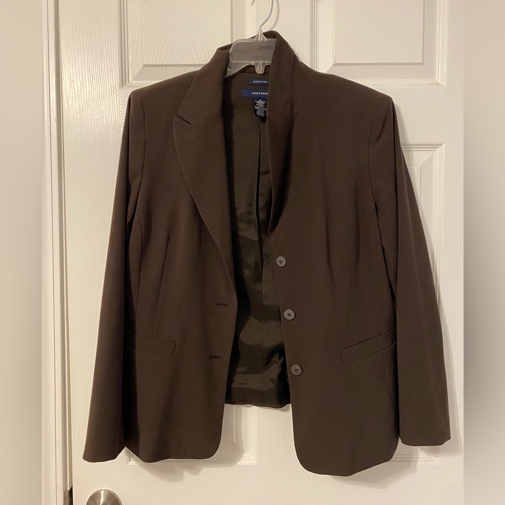 Jones Wear BROWN BLAZER SIZE 14